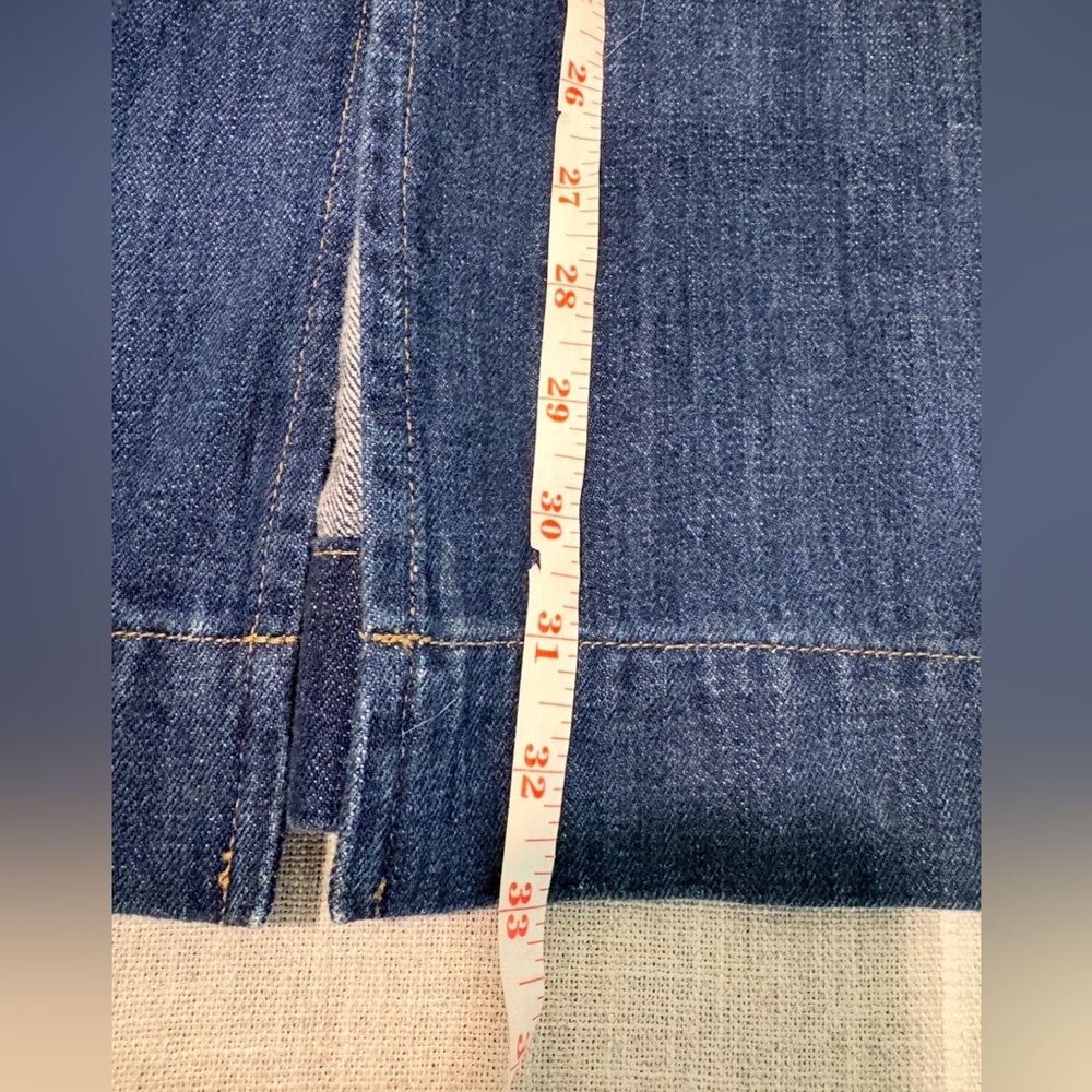 NWT J. Crew Denim Midi Skirt 100% Cotton in Rinse Wash Women’s Size 30 - Picture 10 of 13